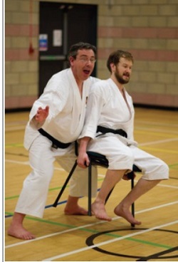 Mr Steve Williams shows kenshi how to correctly perform juho waza! Mr Chris Lloyd (Oxford University Branch Master) instructing kenshi